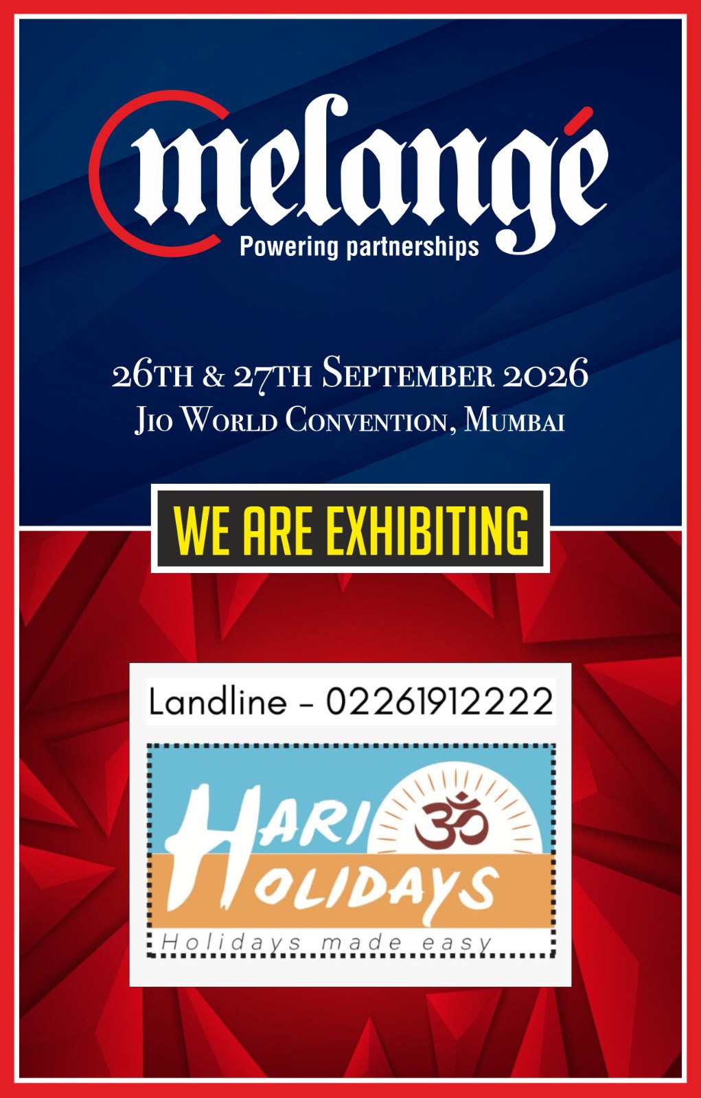 Melange Exhibition 26th & 27th Sep 2026